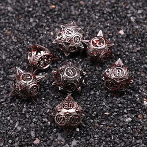 Dnd Rpg Bulk Dice Wholesale 10mm Dice Table Game Accessories Custom Polyhedral Metal 19mm Dice Set With Numbers