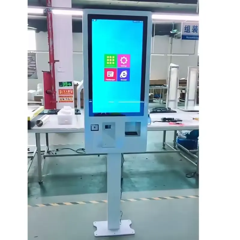 ЖК-сенсорный экран QR-сканер/NFC считыватель для заказа печать киоск самообслуживания оплаты с POS-машиной