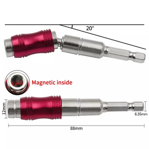 1/4 pouces en acier hexagonal à dégagement rapide porte-foret magnétique bricolage qualité tournevis pivotant adaptateur de <span class=keywords><strong>mandrin</strong></span> d'extension rotatif OEM - Product Image 6