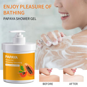 Gel douche moussant exfoliant éclaircissant à la papaye, marque privée, personnalisé, blanchissant pour le corps féminin - Product Image 6