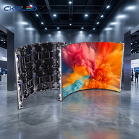 Pantalla LED Flexible P2.6 P2.9, Pantalla LED Curva a Todo Color de 500x500 mm para Fiestas y Bodas