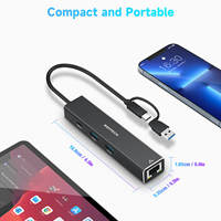 Huhutherlumlumluminum 10Gbps yype C hubs Switch Witch ternet ddapter ybrid 2 en 1 Cable 4 en 1 USub UB 3.1ub UB enen2 para PC C