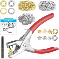 12mm 320 pièces poinçon pince Portable Rivet manuel poinçon 12mm métal anneau air trou pince œillets oeillets pince Kit