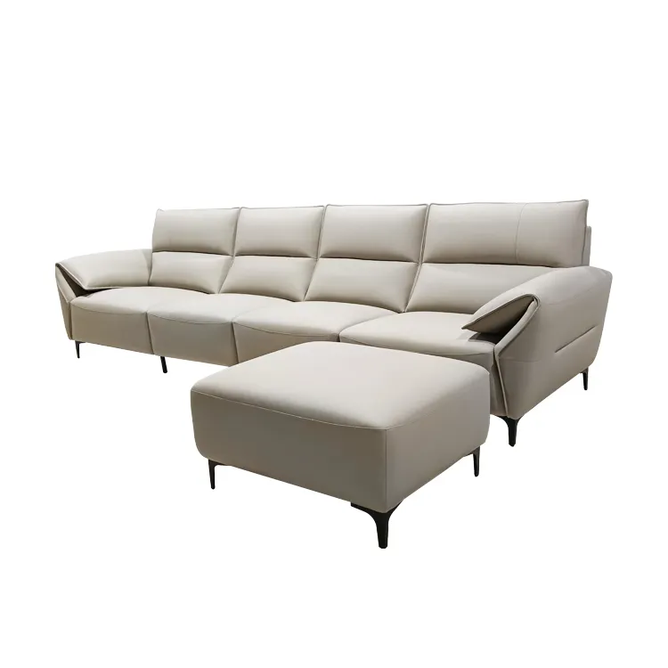 2024 Mới Nhất Phổ Biến Cắt Sofa Thiết Kế Bốn Người Micro-Sợi Da 4 Chỗ Ngồi Ghế Phòng Khách Ghế