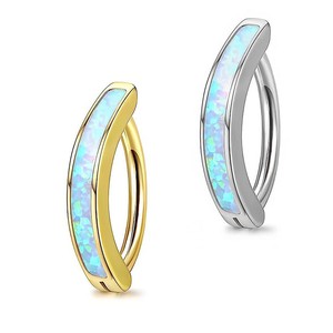 Clous de nombril en acier inoxydable, design géométrique, sertissage en canal, bijoux de piercing pour femme, cadeau - Product Image 5