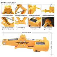 Cric électrique multifonctionnel 2T/3T portable à ciseaux, kit de cric électrique rapide, crics de voiture, élévateurs de voiture mécaniques