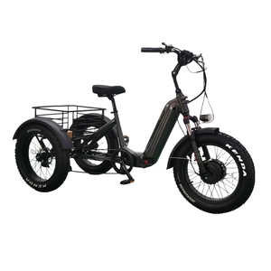 Triciclo Eléctrico Plegable de 48V 500W, E-Trike con Neumáticos Gruesos de 20*4, Batería de Litio <span class=keywords><strong>Samsung</strong></span> de 48V 10.4Ah, Shimano 9/7 Velocidades para Adultos - Product Image 2