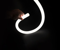 BERIXDEEP 36O °   Ruban néon rond blanc 25 mm 24V 5W/M & 10W/M IP65 étanche sans points, dimmable, CRI90+, flexible pour salle de bain