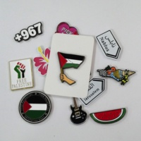 Épinglette en métal tendance avec symbole national palestinien gravé sur mesure, finition émail doux, transfrontalier, pour autocollant de téléphone, Journée nationale