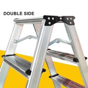 Professionelle Moderne Doppelseitige Fischgrätmuster 2-Stufen Langlebige Haushalts-Klappleiter Multifunktionale Aluminiumlegierung 150kg Tragkraft - Product Image 3
