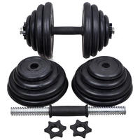 PINJIAN Dernier modèle d'équipement de fitness, salle de sport à domicile, entraînement, musculation, ensemble d'haltères et haltères en caoutchouc réglables noirs