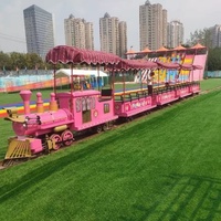 Train électrique à structure en acier avec rails, grand modèle touristique, fabriqué en Chine par Hualong, à vendre