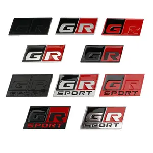 Factory Wholesale Auto Spare Parts 3D Metal Car Sticker GR Sport Logo Badge Emblem Decal For Toyota