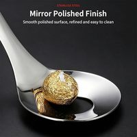 Sendok Pembuat Bakso Stainless Steel Baru 2027 dengan Lubang, Desain Penyimpanan Praktis, Gagang Panjang untuk Dapur dan Bar