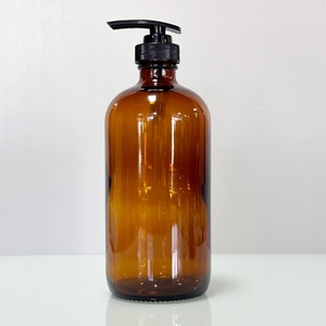 Botellas de Vidrio Ámbar Vacías Personalizadas de 250 ml y 500 ml para Bebidas, Jugos de Frutas, Kombucha, Té, 8 oz y 16 oz, Estilo Boston Round - Product Image 5