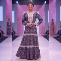 Robe longue maxi pour femmes, en viscose africaine, à imprimé floral, à manches longues, avec bordure en dentelle, élégante, décontractée, tenue traditionnelle, occasions spéciales, luxe