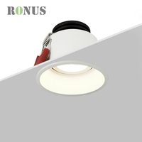 Projecteur de plafond moulant Zhongshan 7W antireflet 5W, spot lumineux réglable COB LED vers le bas