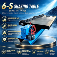 Table vibrante 6-S de haute qualité avec moteur pour le traitement des minerais