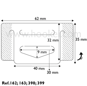 Hookei <b>Transparent</b> Plastic hang tabs hanging tabs With Curved Design For Display Use - Product Image 5