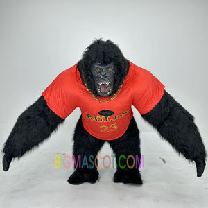 リアル ライフ ブローアップ インフレータブル ゴリラ コスチューム フル マスコット スーツ ジャイアント 大人用 ファー ゴリラ コスプレ ファンシー ドレス イベント パーティー用 - Product Image 6