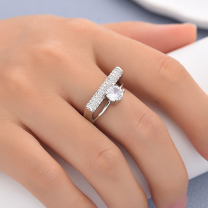 Fine Custom <strong>Sterling</strong> <strong>Silver</strong> Gemstones <strong>Rings</strong> Diamond Wedding Jewelry 925 <strong>Sterling</strong> <strong>Silver</strong> <strong>Ring</strong> <strong>Set</strong> for Women Wedding - Product Image 5