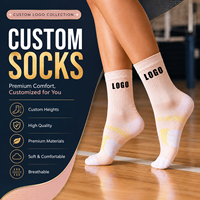 Chaussettes personnalisées pour hommes et femmes avec logo personnalisé, chaussettes de course et de basketball respirantes, chaussettes de sport personnalisées