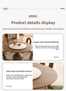 Set di Arredamento di Lusso Moderno <span class=keywords><strong>per</strong></span> Sala da Pranzo 2025 Sedia e <span class=keywords><strong>Tavolo</strong></span> in Legno Massello <span class=keywords><strong>con</strong></span> Design in Lasta di Roccia Assemblato <span class=keywords><strong>per</strong></span> Uso in <span class=keywords><strong>Cucina</strong></span> - Product Image 6