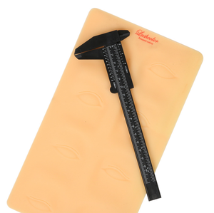 Calibrador Vernier de Plástico, Herramienta de Medición para Microblading, Regla Negra para Cejas, para Diseño de Cejas con Maquillaje Permanente - Product Image 5