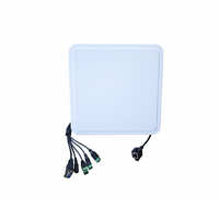 HECERE RFID Car Reader Circular Panel Mount UHF ISO18000-6C 5-6m Reading Distance for Barrier Gate System