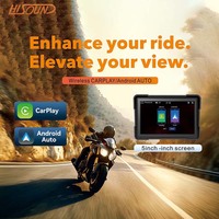 Pièces de moniteur de moto de musique à écran tactile de haut niveau de 5 pouces avec BT CarPlay android auto