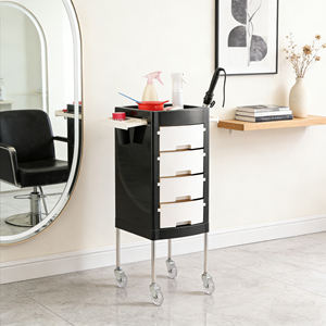 Chariot de salon T0165 avec logo/couleur personnalisés, chariot à 4 tiroirs, roues silencieuses de 3 pouces, livraison directe pour <span class=keywords><strong>studio</strong></span> de beauté - Product Image 4