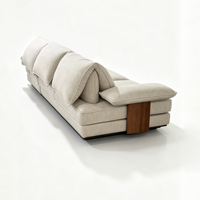 Canapé carré extensible sur mesure, rembourré, minimaliste, en tissu, pour salon de villa, vente directe d'usine