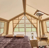 Tente de camping gonflable grande taille avec trou pour poêle pour l'hiver