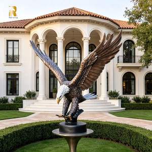 Statua di <span class=keywords><strong>Aquila</strong></span> in Bronzo Grande RELONG, Scultura con <span class=keywords><strong>Ali</strong></span> Aperte, Resistente per Decorazione Artistica di Ville, Giardini e Cortili Esterni - Product Image 1