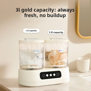 <span class=keywords><strong>Mini</strong></span> lave-linge portable à double cuve entièrement <span class=keywords><strong>automatique</strong></span> de 3 L, 24 W, pour sous-vêtements et chaussettes - Product Image 5