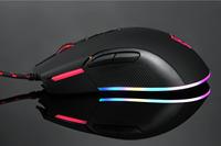 Mouse Gaming lampu latar LED RGB berkabel, Mouse Gaming ergonomis dapat diprogram PC komputer kustom V70 murah