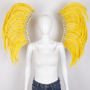 Ailes d'ange de luxe en plumes de cygne, brodées à la main avec des paillettes, sans impression, pour mariage, carnaval, Halloween, décoration de fête, danse - Product Image 4