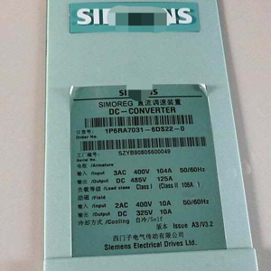 6ra7 031-6ds22-0สินค้าใหม่6ra7031-6ds22-wbr0-z เครื่องเรียงกระแส Simoreg ของแท้ใหม่พร้อมส่งสินค้าสำหรับระบบอัตโนมัติในอุตสาหกรรมใช้งานเฉพาะกับ Plc - Product Image 1