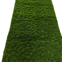 Tapis de mousse synthétique de 6 pieds pour mariage, avec lumières artificielles, fleurs miniatures résistantes aux intempéries et tapis de gazon naturel