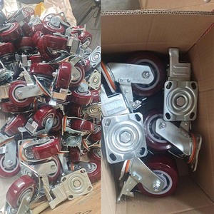 4 5 6 8-Zoll-Rollen und Räder Industrie rollen rad Hochleistungs-PU-Nachlauf mit oberer Bremse - Product Image 4