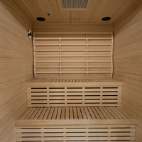Saunas intérieurs modernes pour 2-3 personnes, en cèdre rouge et en hemlock, sauna à vapeur sèche, sauna à lumière rouge, vente en gros