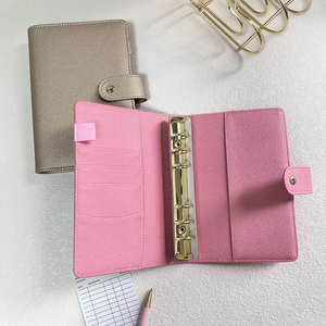 สมุดโน๊ตหนัง PU แบบไม่มีห่วงสีทองซองจดหมายเงินสดแบบไม่มีห่วง A6 - Product Image 2