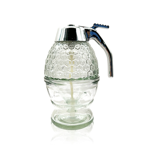 8oz thực phẩm an toàn rõ ràng Baking mật ong và xi-rô chai nồi thủy tinh với không nhỏ giọt Dispenser - Product Image 1