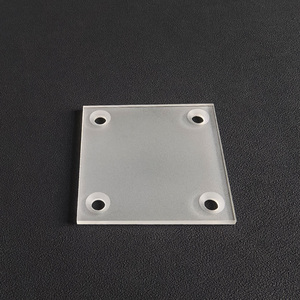 <span class=keywords><strong>Plaque</strong></span> en silice fondue synthétique résistante à la chaleur, lentille en <span class=keywords><strong>verre</strong></span> de quartz à trou fraisé, givrée - Product Image 1