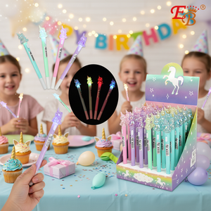 Juego de bolígrafos de unicornio con luz, 8 piezas para favores de fiesta - Product Image 3