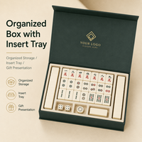 Coffret Cadeau Rigide Haut de Gamme Personnalisé pour Jeu de Mahjong en Carton avec Fermeture Magnétique et Plateau Intérieur pour Tuiles de Jeu – Vente en Gros