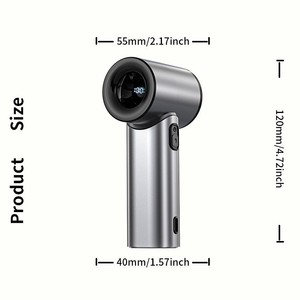 Ventilateur portable USB haute vitesse à chargement rapide, affichage numérique, 100 vitesses, grand flux d'air, en plastique, vente chaude transfrontalière Asie du Sud 2025 - Product Image 4