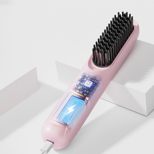 ポータブルワイヤレスヘアストレートブラシヘアフレンドリー充電式フラットアイロン - Product Image 5