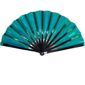 Abanico de Mano de Bambú con Diseño Iridiscente y Láser Reflectante, con Pintura Decorativa de Arte Folclórico, para Festivales y Promociones - Product Image 4