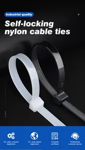 380mm 200mm 250mm 300mm 350mm 400mm usine OEM Nylon66 pa66 Zip plastic cable tie nylon cable tie